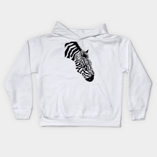 Black and White Zebra Kids Hoodie